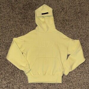 Essentials Fear Of God Hoodie 1977 Canary Yellow Kids Size Small 6/7 Authentic